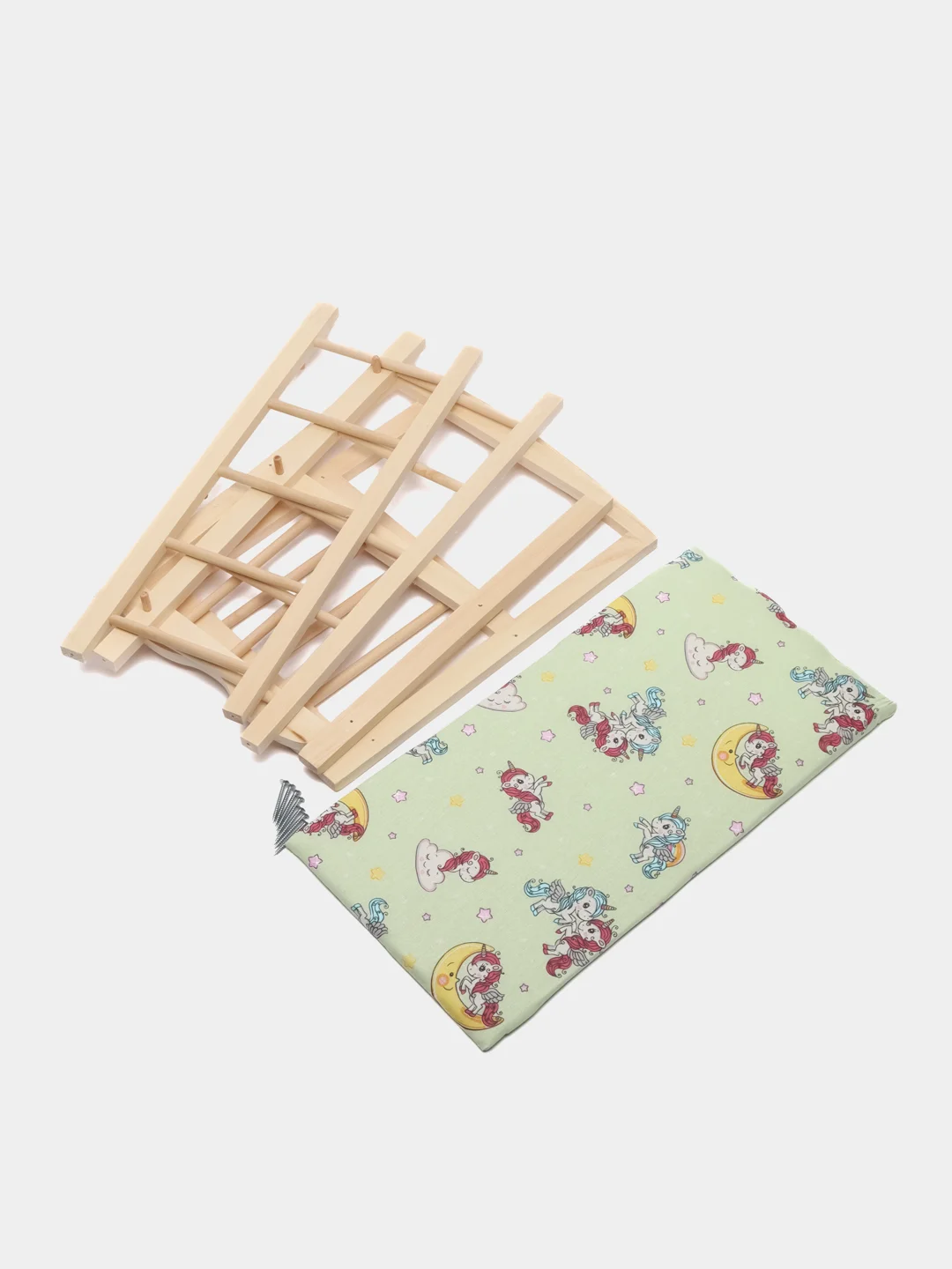 Кровать для кукол "Марич", 500 х 300 х 450 мм(цвет ткани может отличаться от фото)