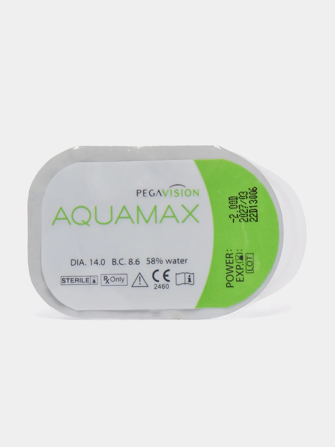 Контактные линзы PEGAVISION "AQUAMAX", двухнедельные, 1 блистер, 2 блистера
