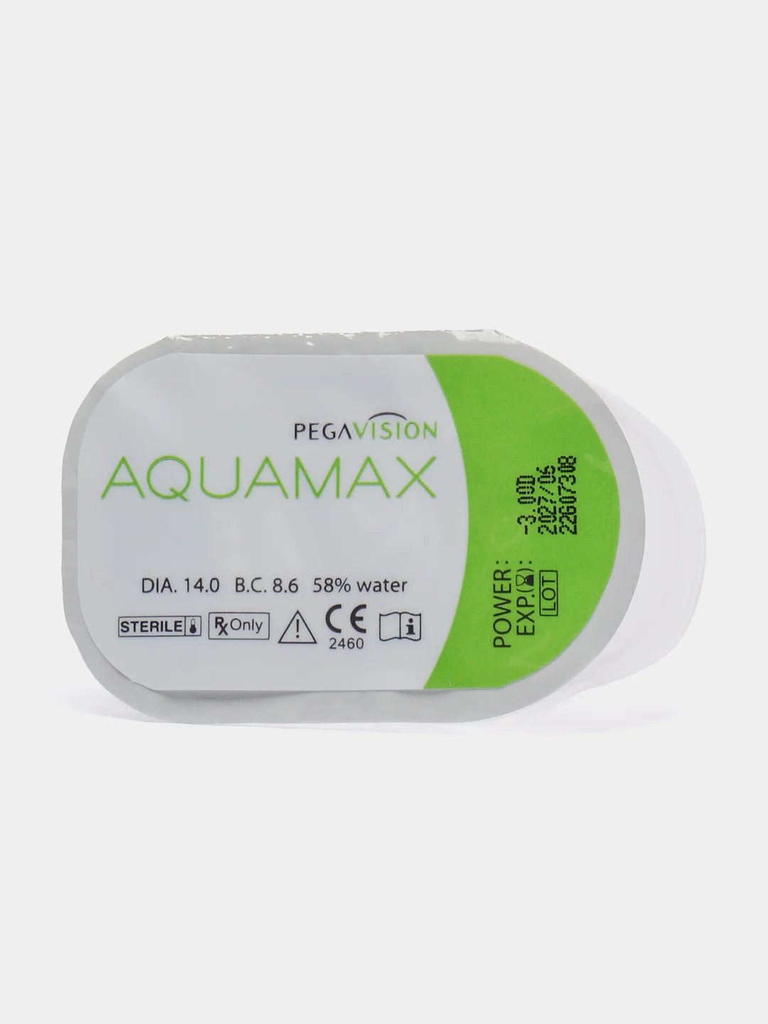 Контактные линзы PEGAVISION "AQUAMAX", двухнедельные, 1 блистер, 2 блистера