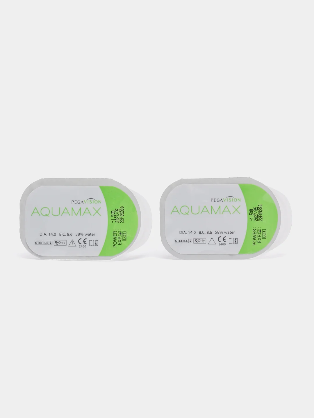 Контактные линзы PEGAVISION "AQUAMAX", двухнедельные, 1 блистер, 2 блистера