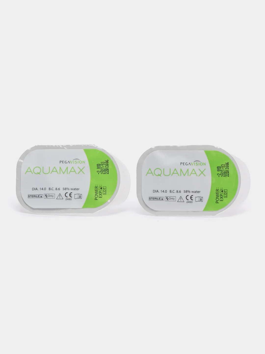 Контактные линзы PEGAVISION "AQUAMAX", двухнедельные, 1 блистер, 2 блистера