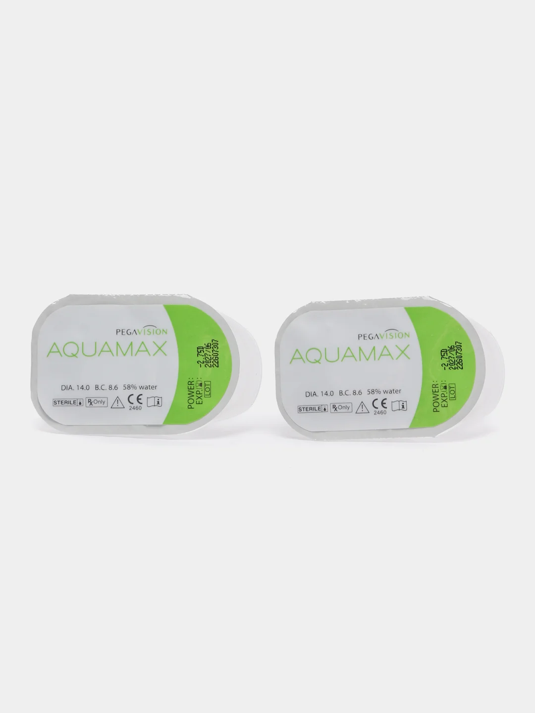 Контактные линзы PEGAVISION "AQUAMAX", двухнедельные, 1 блистер, 2 блистера