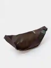 Коричневый мужская поясная сумка, кожаная