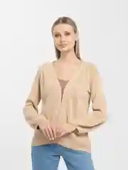 Хаки кардиган женский вязаный, оверсайз, кофта