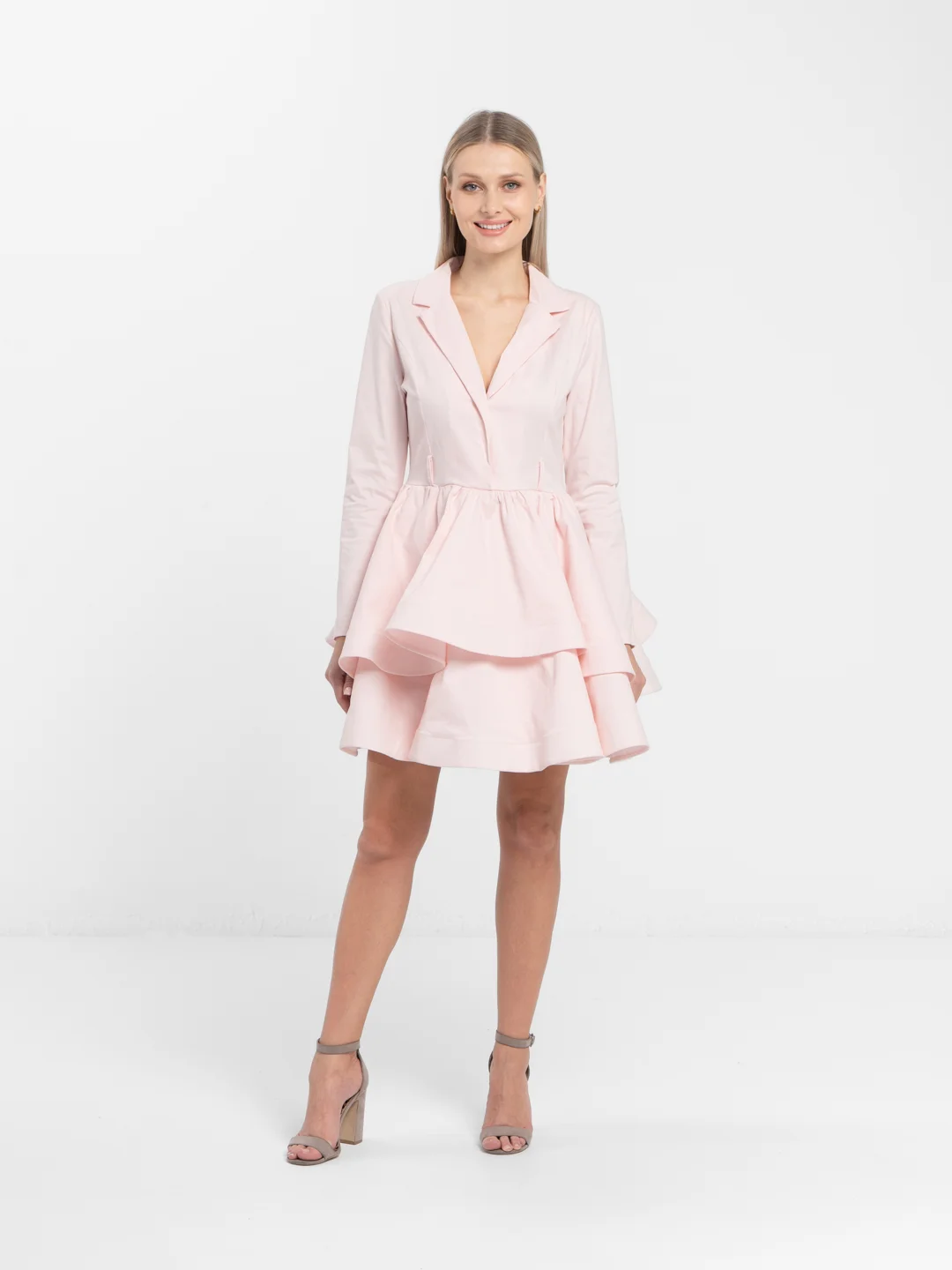 Пудровый платье DRESS 005
