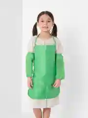 Зеленый фартук для труда, с нарукавниками