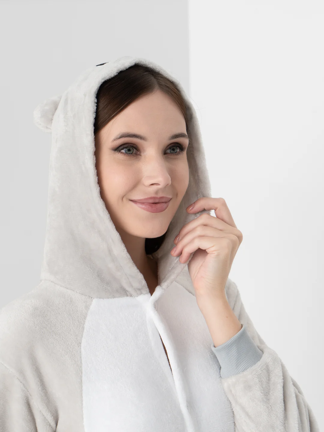 Серый меланж кигуруми пижама, костюм дракона, тигра, скелета, льва, единорога, новогодний