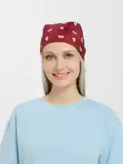 Бордовый бандана унисекс, с классическим принтом