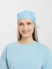 Голубой бандана унисекс, с классическим принтом