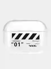 Хром чехол для наушников AirPods Pro, силиконовый, прозрачный