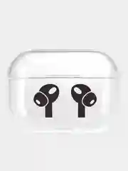 Угольный чехол для наушников AirPods Pro, силиконовый, прозрачный
