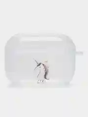 Пурпурный чехол для наушников AirPods Pro, силиконовый, прозрачный