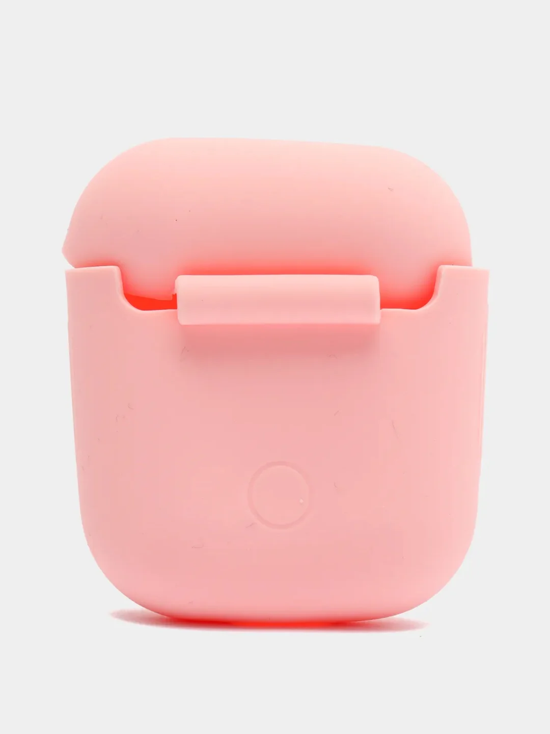 Розовый чехол для наушников Apple Airpods 1 и 2 силиконовый