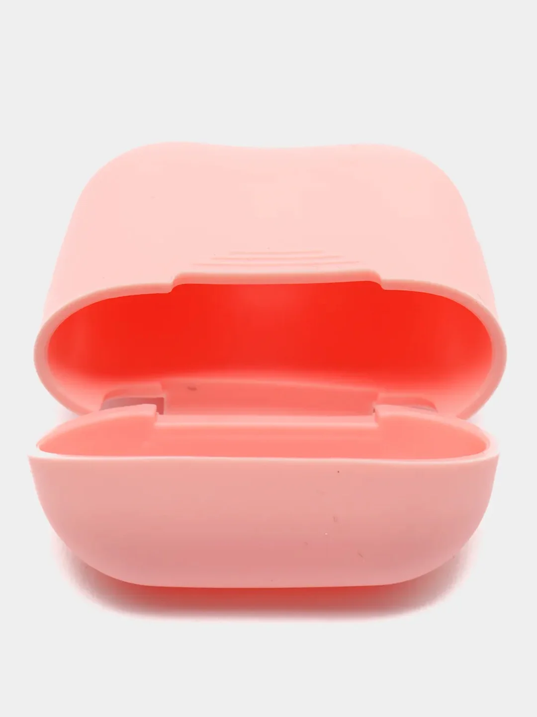 Розовый чехол для наушников Apple Airpods 1 и 2 силиконовый