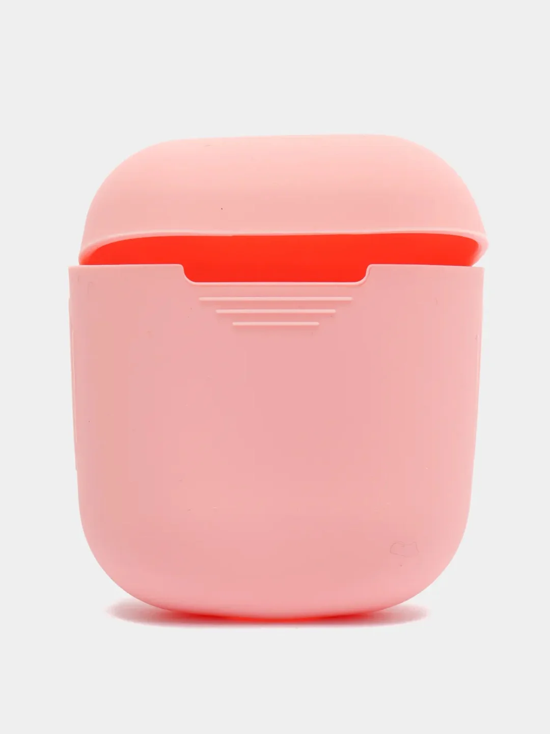 Розовый чехол для наушников Apple Airpods 1 и 2 силиконовый