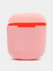 Розовый чехол для наушников Apple Airpods 1 и 2 силиконовый