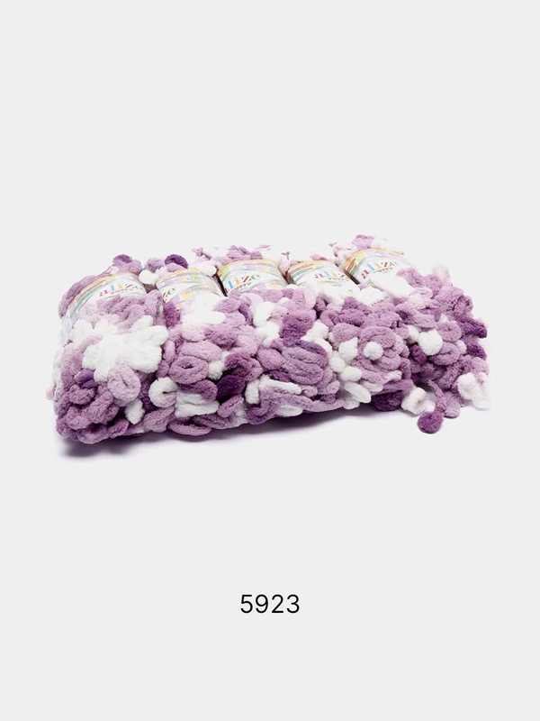 Пряжа Alize Puffy Color, петельки, 5 штук, микрополиэстер