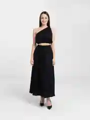Черный комплект LaFemme: юбка и топ