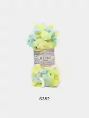 Желтый пряжа Alize Puffy Color, петельки, 5 штук, микрополиэстер