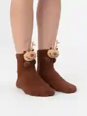 Карамельный носки гетры  новогодние, махровые, мягкие, длинные, чулки, тапочки, пушистые