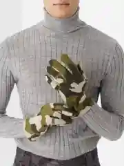 Зелёный хаки перчатки мужские, теплые, хаки
