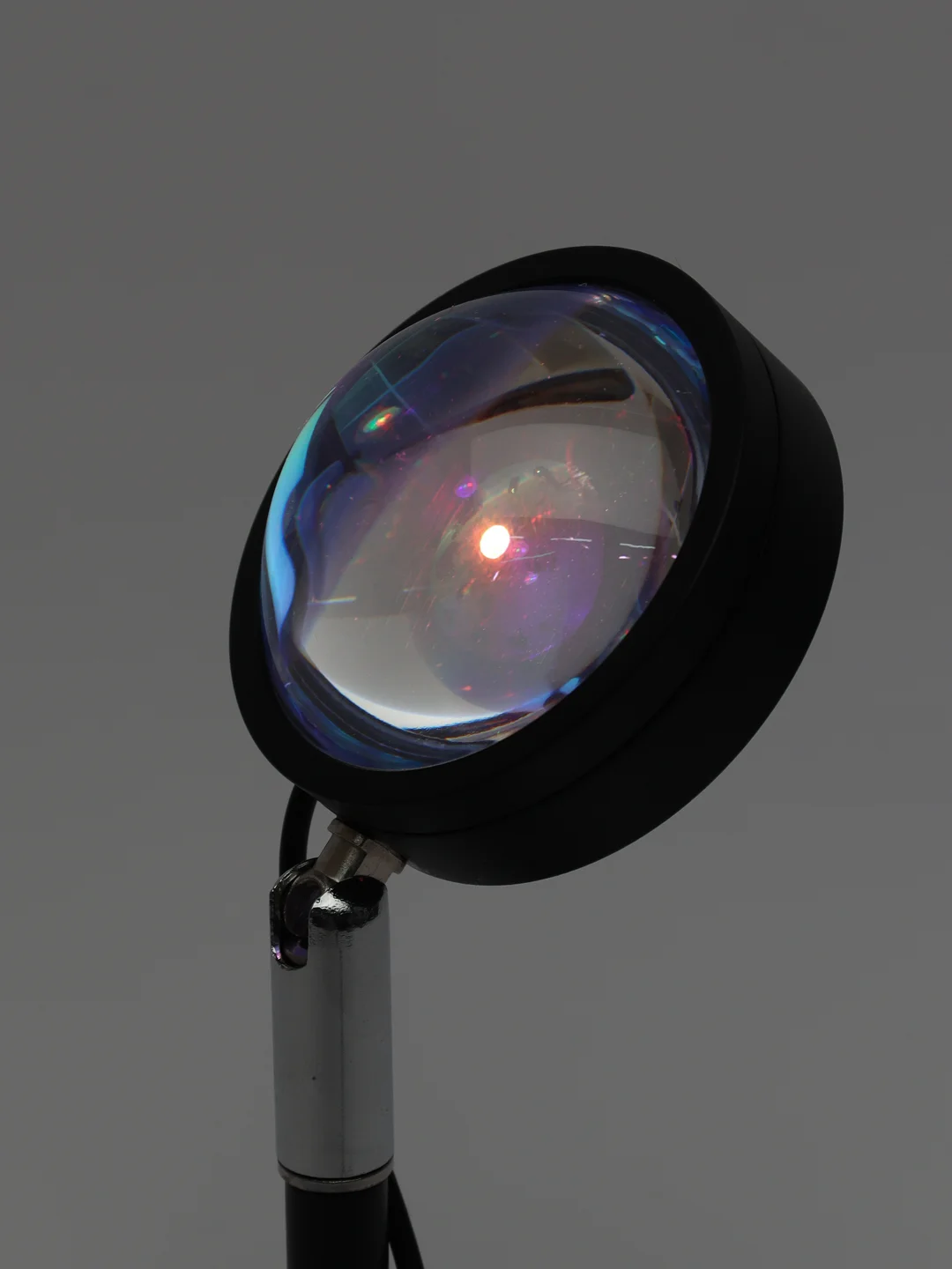 Белый лампа Закат RGB металлическая с пультом и приложением мобильным, 16 цветов