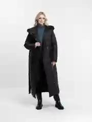 Черный пуховик женский зимний длинный Палето