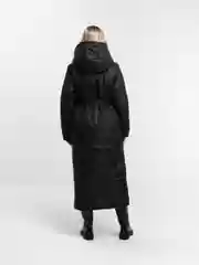 Черный пуховик женский зимний длинный Палето