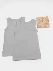 Серый майка детская, однотонная, 2 штуки, 100% хлопок