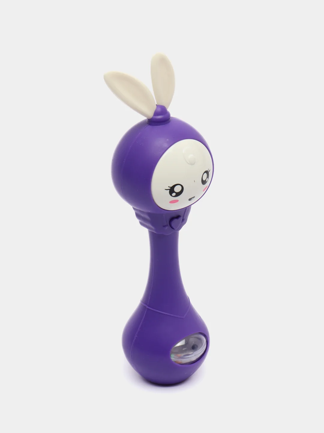 Фиолетовый интерактивная игрушка-погремушка "Зайчик", 24 см
