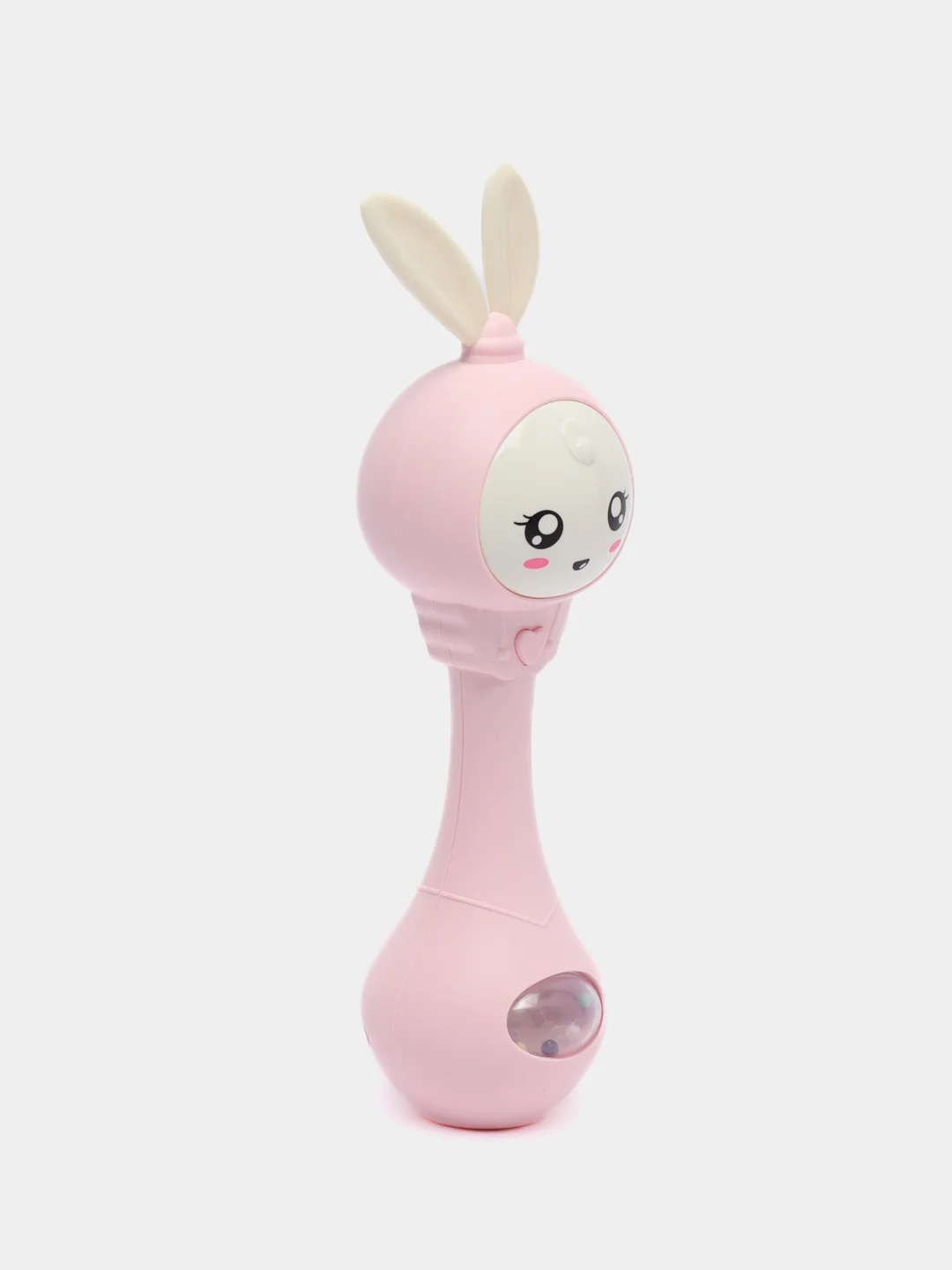 Розовый интерактивная игрушка-погремушка "Зайчик", 24 см
