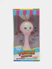 Розовый интерактивная игрушка-погремушка "Зайчик", 24 см