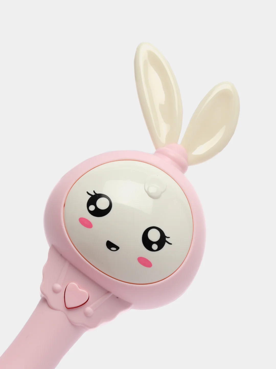 Розовый интерактивная игрушка-погремушка "Зайчик", 24 см
