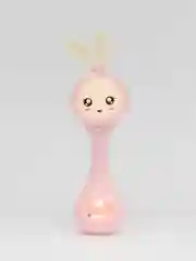 Розовый интерактивная игрушка-погремушка "Зайчик", 24 см