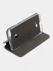 Серебряный чехол-книжка на Xiaomi Redmi 6 (Сяоми Редми