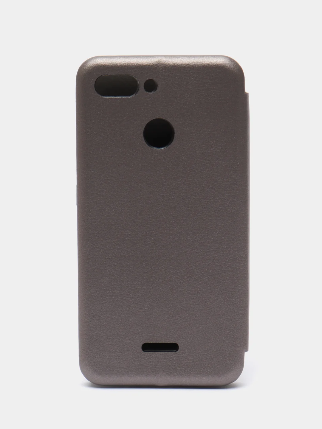 Серебряный чехол-книжка на Xiaomi Redmi 6 (Сяоми Редми