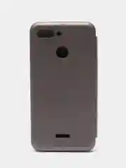 Серебряный чехол-книжка на Xiaomi Redmi 6 (Сяоми Редми