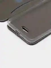 Серебряный чехол-книжка на Xiaomi Redmi 6 (Сяоми Редми