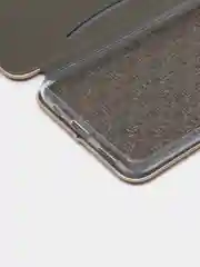 Золотой чехол-книжка для Huawei Honor X7, Хуавей Хонор Х7