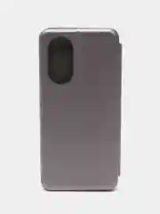 Серебряный чехол-книжка для Huawei Honor X7, Хуавей Хонор Х7