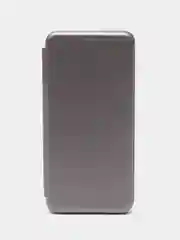 Серебряный чехол-книжка для Huawei Honor X7, Хуавей Хонор Х7