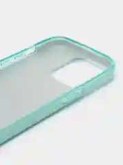 Бирюзовый чехол для iPhone 14 Pro / 14 Plus / 14 Pro Max, блестящий, сияющий