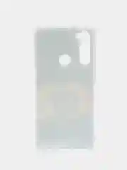 Бордовый чехол Xiaomi Redmi Note 8 / Redmi Note 8 2021 силиконовый с рисунком
