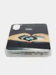 Бордовый чехол Xiaomi Redmi Note 8 / Redmi Note 8 2021 силиконовый с рисунком
