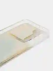 Горчичный чехол Samsung Galaxy S21 силиконовый переливающийся жидкий с блестками и защитой камеры