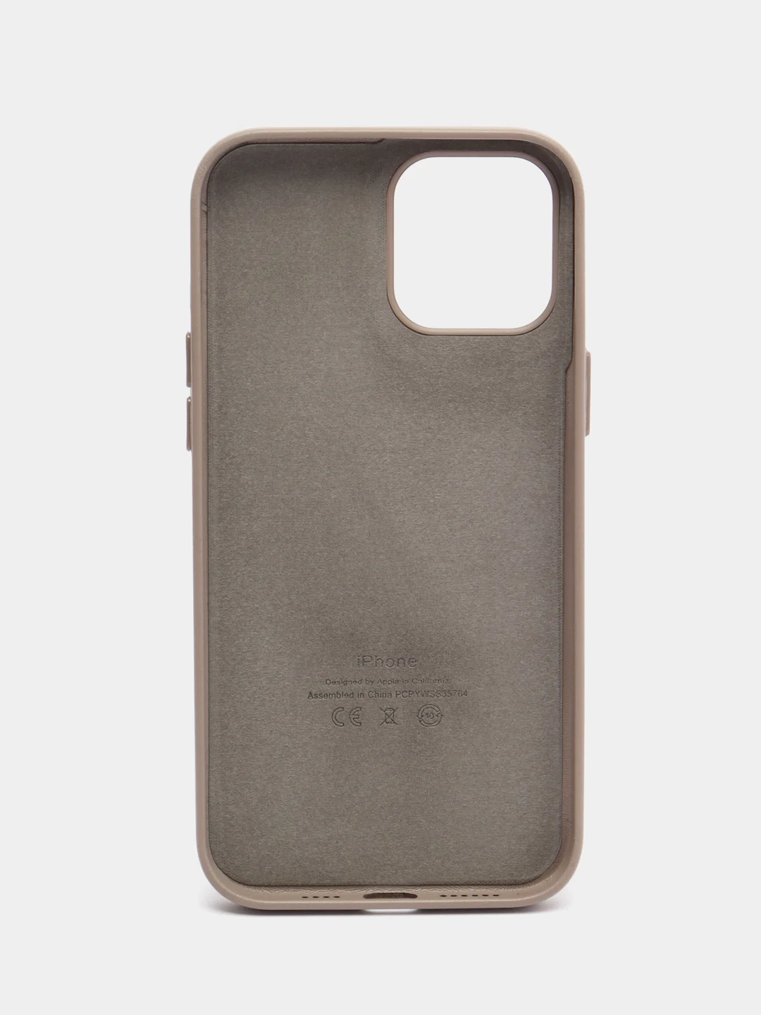 Песочный хаки чехол Leather Case, для IPhone 12/ 12 Pro/ 12 Pro Max, под кожу