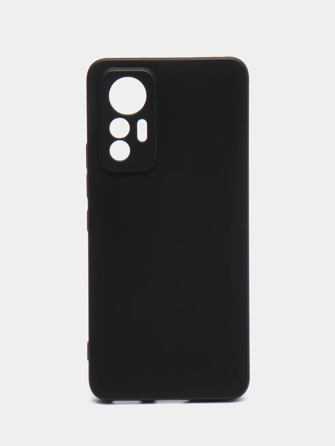 Черный чехол силиконовый на Xiaomi 12 Lite (Сяоми 12 Лайт), черный