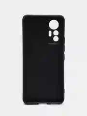 Черный чехол силиконовый на Xiaomi 12 Lite (Сяоми 12 Лайт), черный