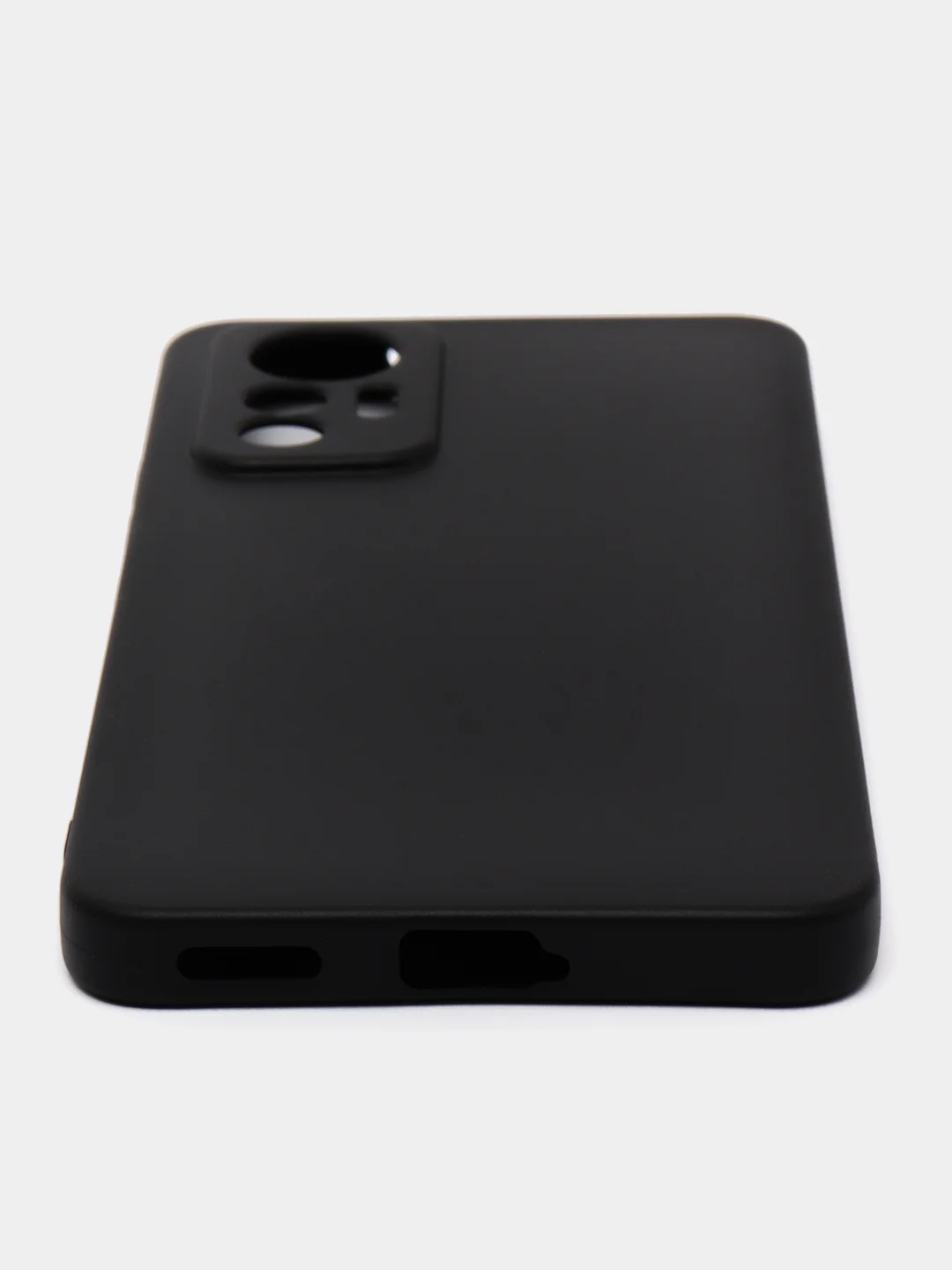 Черный чехол силиконовый на Xiaomi 12 Lite (Сяоми 12 Лайт), черный
