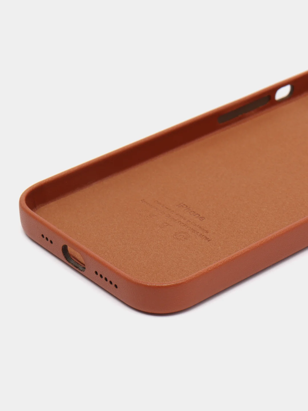 Терракотовый чехол Leather Case, для IPhone 12/ 12 Pro/ 12 Pro Max, под кожу